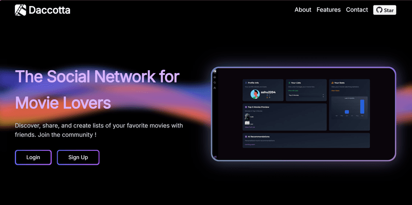 Daccotta - Movie Social Network